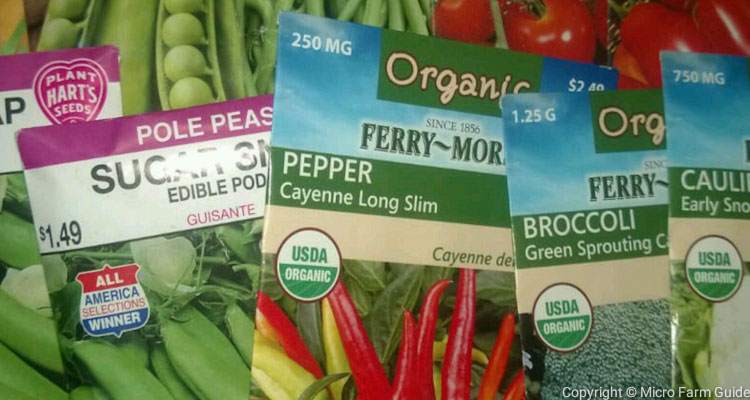 Organic Certified Non GMO Seeds