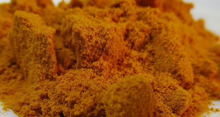 close up turmeric powder