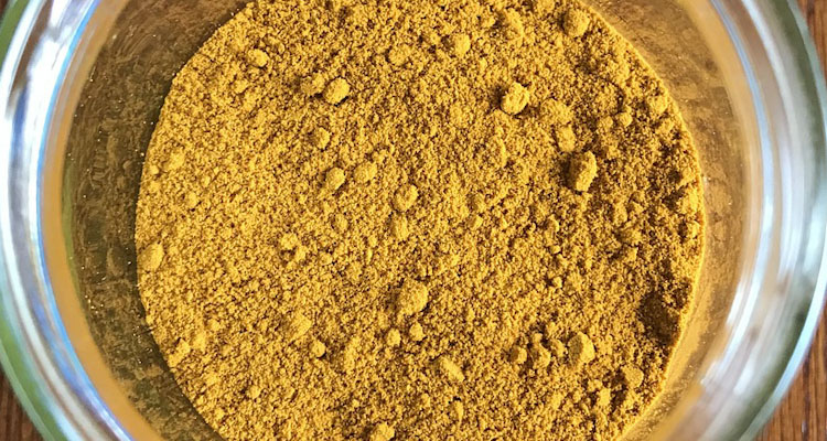 curry powder in glass container