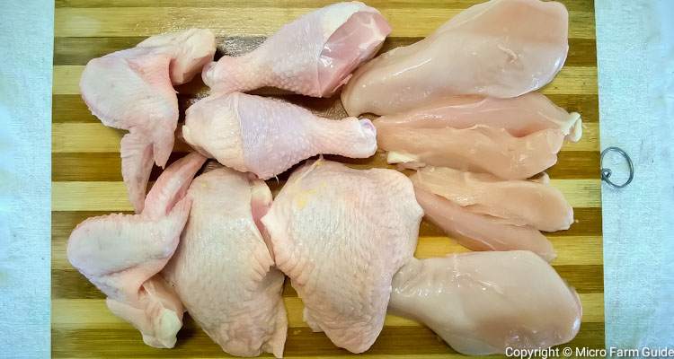 cut up whole chicken parts
