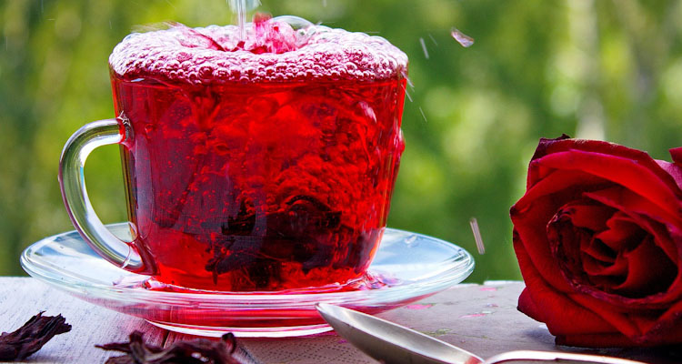 roselle iced tea drink